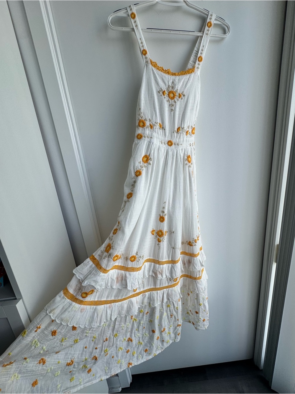 New Loveshackfancy Asher Pinafore Embroidered Maxi Dress - Picture 2 of 8